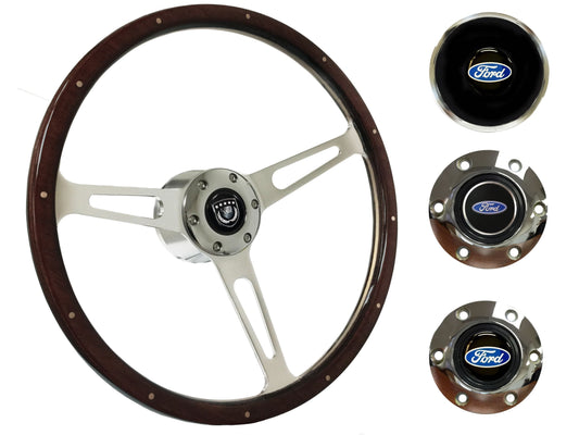 1965-69 Ford Ranchero Steering Wheel Kit | Deluxe Espresso Wood | ST3553A