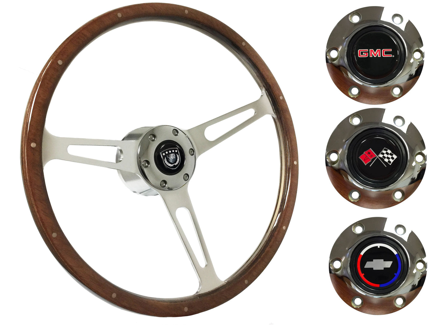 1960-73 Chevy Truck, GMC Steering Wheel Kit | Deluxe Walnut Wood | ST3553