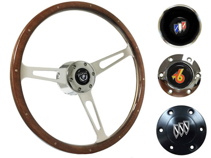 1969-89 Buick Telescopic Steering Wheel Kit | Deluxe Walnut Wood | ST3553