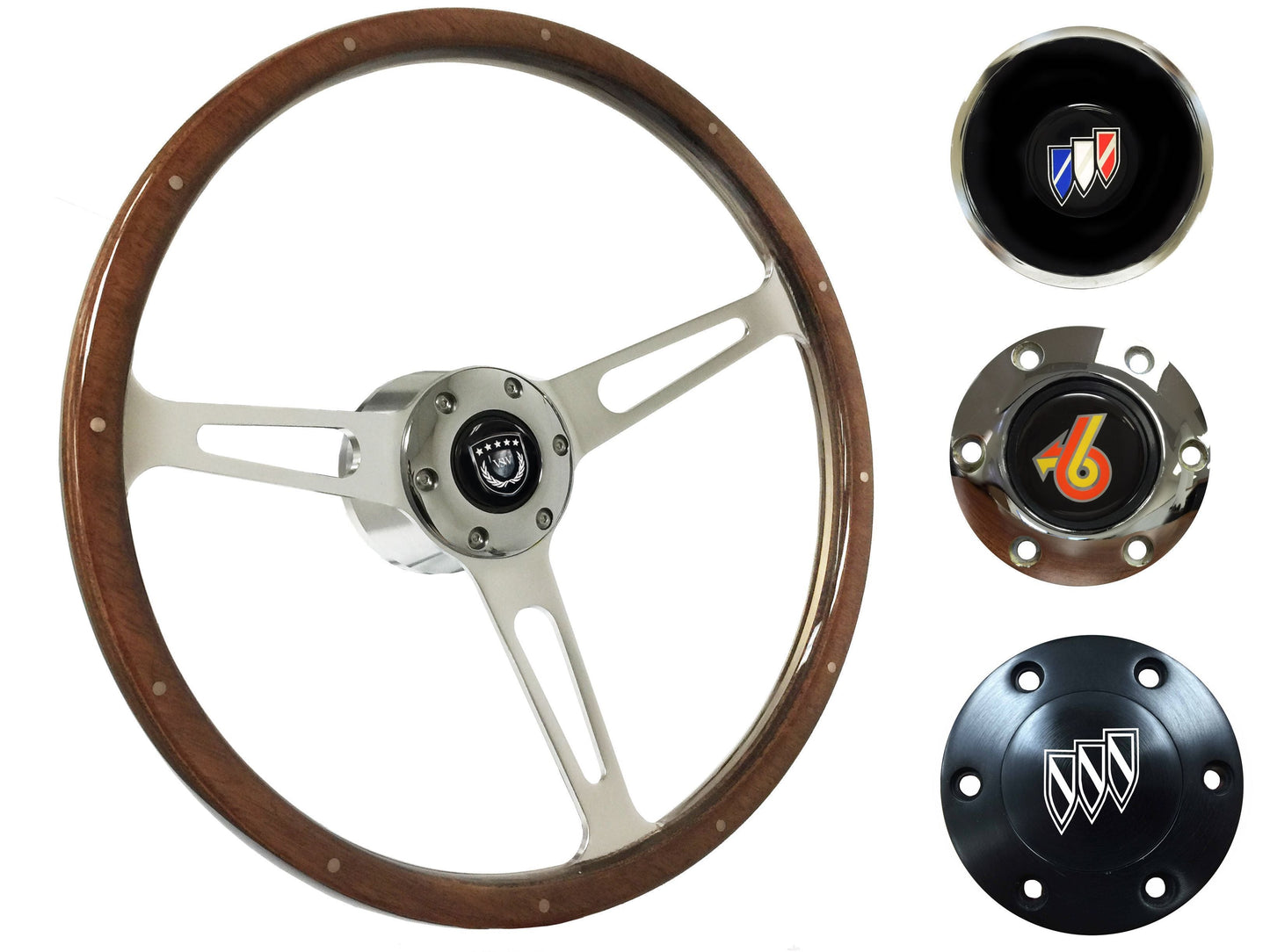 1969-89 Buick Telescopic Steering Wheel Kit | Deluxe Walnut Wood | ST3553