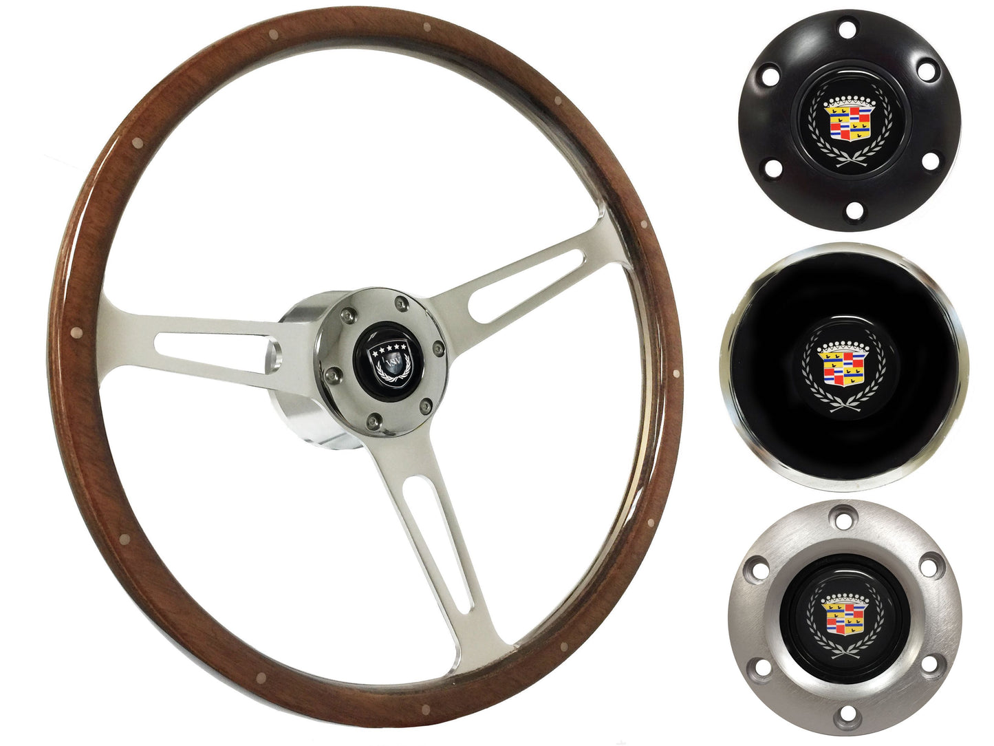 1969-89 Cadillac Steering Wheel Kit | Deluxe Walnut Wood | ST3553