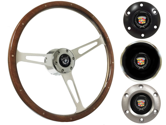 1969-89 Cadillac Steering Wheel Kit | Deluxe Walnut Wood | ST3553