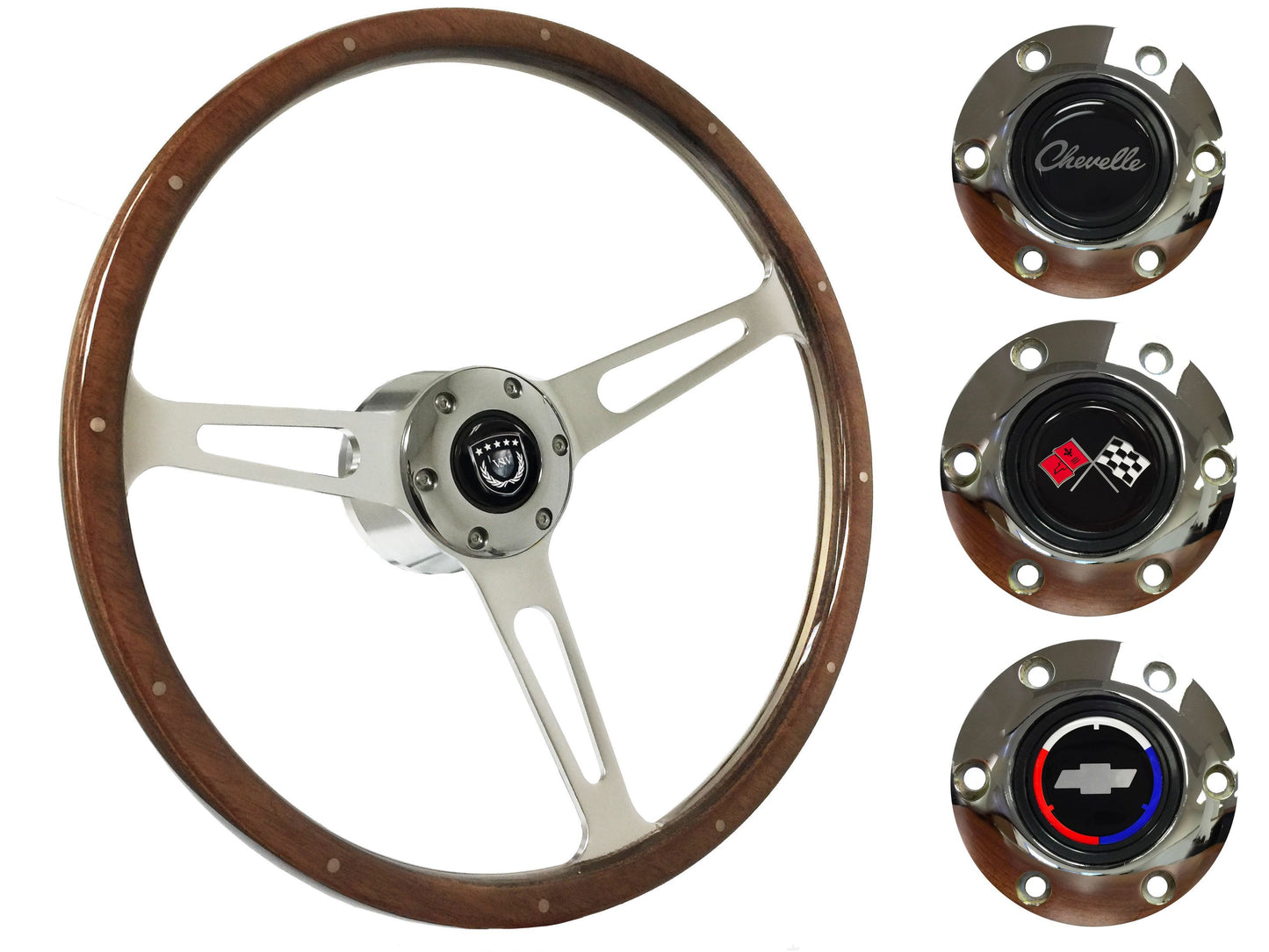 1967-68 Chevelle Steering Wheel Kit | Deluxe Walnut Wood | ST3553