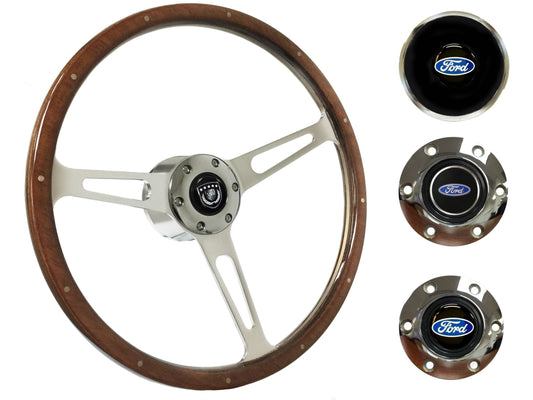 1965-69 Ford Ranchero Steering Wheel Kit | Deluxe Walnut Wood | ST3553