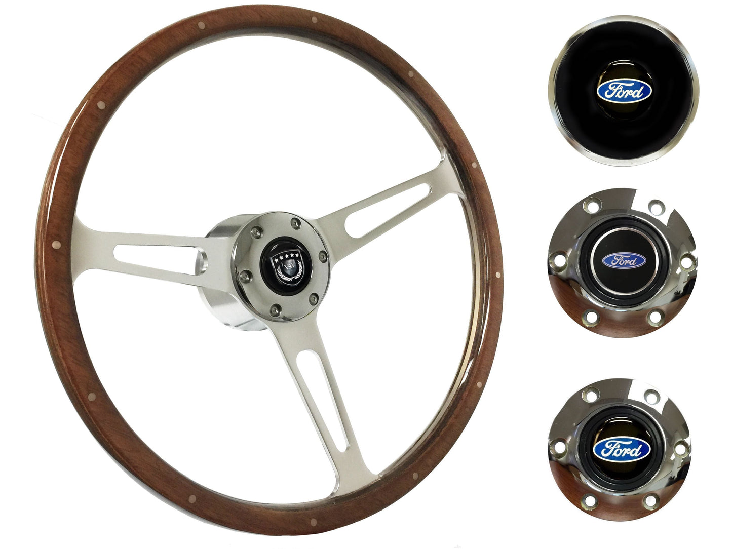 1970-76 Ford Torino Steering Wheel Kit | Deluxe Walnut Wood | ST3553