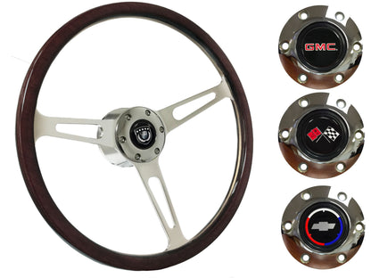 1960-73 Chevy Truck, GMC Steering Wheel Kit | Deluxe Espresso Wood | ST3554A