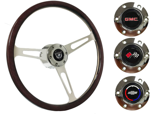 1974-94 Chevy Truck, GMC Steering Wheel Kit | Deluxe Espresso Wood | ST3554A