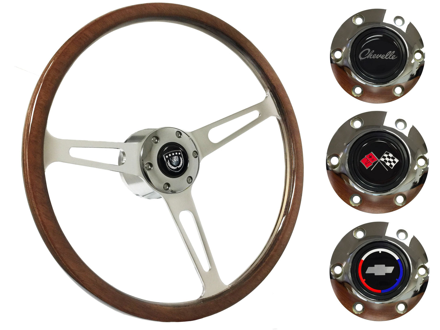 1969-77 Chevelle Steering Wheel Kit | Deluxe Walnut Wood | ST3554