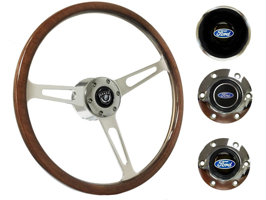 1965-69 Ford Ranchero Steering Wheel Kit | Deluxe Walnut Wood | ST3554