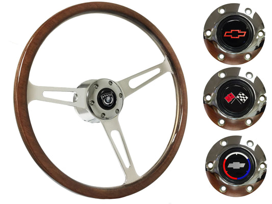 1990-2005 Corvette Steering Wheel Kit | Deluxe Walnut Wood | ST3554