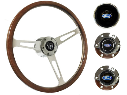 1970-76 Ford Torino Steering Wheel Kit | Deluxe Walnut Wood | ST3554