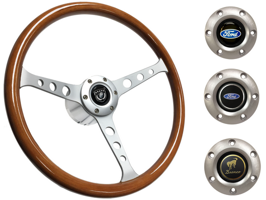 1975-77 Ford Bronco Steering Wheel Kit | Classic Wood | ST3578