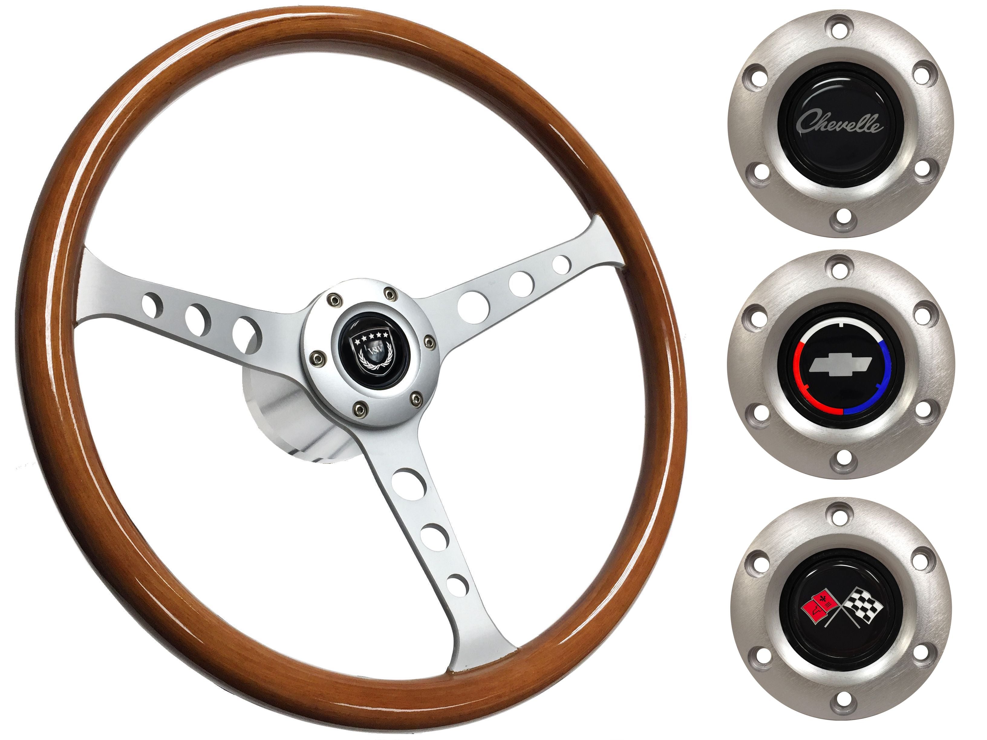 Grant Classic Walnut Wood Steering Wheel – 13 1/2", Fits 1969-1989 Buick, Performance Custom