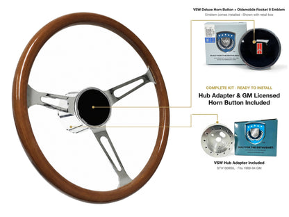 ST3579 steering wheel kit - Deluxe horn button, Rocket II 1981-96 emblem