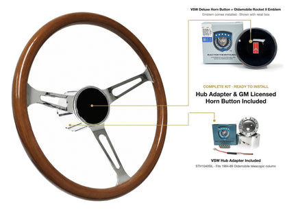 ST3579 steering wheel kit - Deluxe horn button, Rocket II 1981-96 emblem