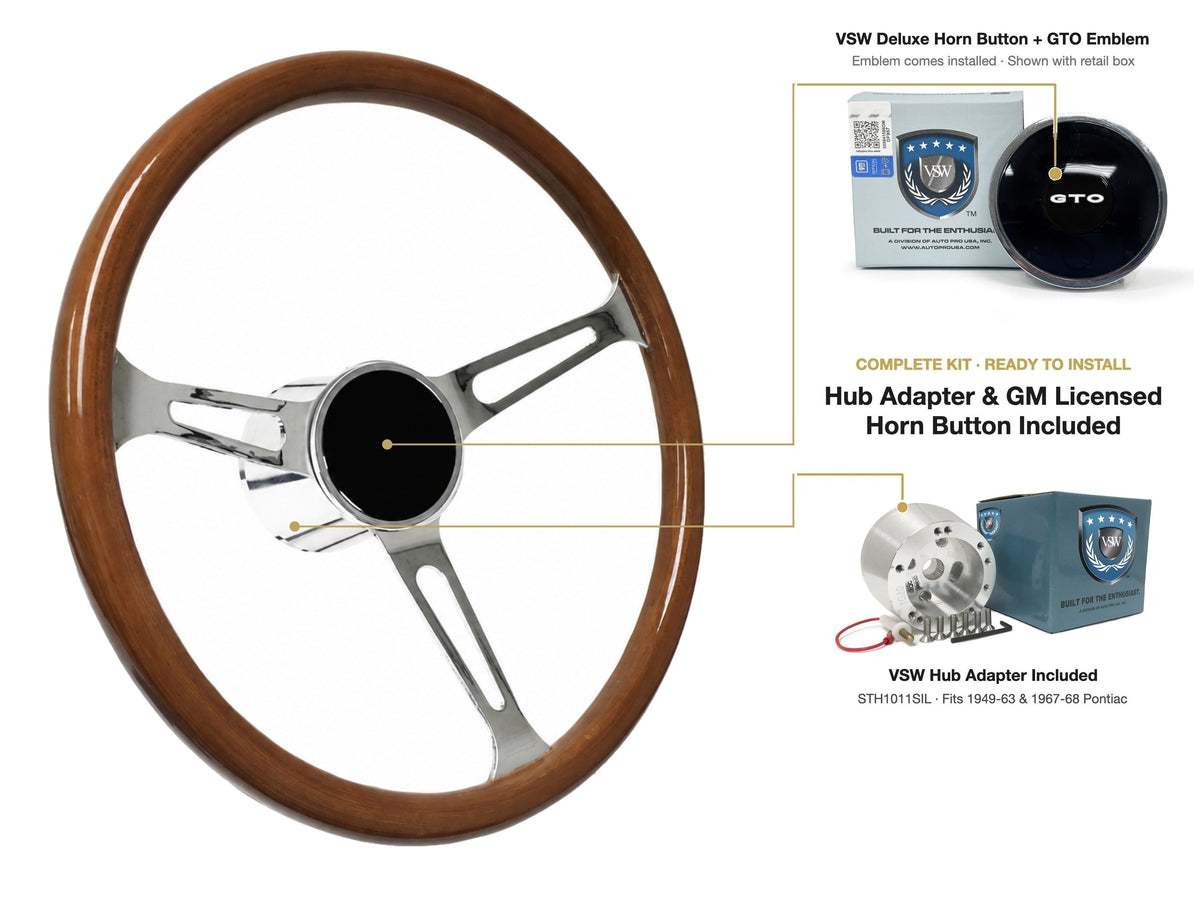 ST3579 steering wheel kit - Deluxe horn button, GTO emblem