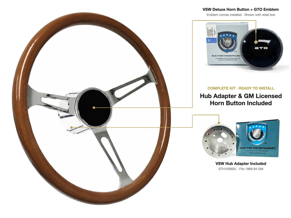 ST3579 steering wheel kit - Deluxe horn button, GTO emblem