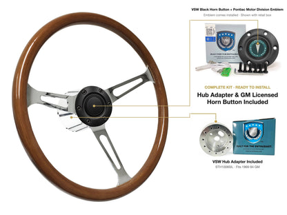 ST3579 steering wheel kit - Black horn button, Pontiac Motor Division emblem