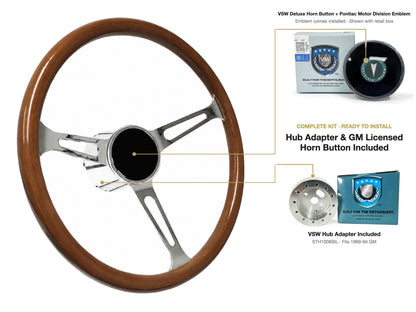 ST3579 steering wheel kit - Deluxe horn button, Pontiac Motor Division emblem