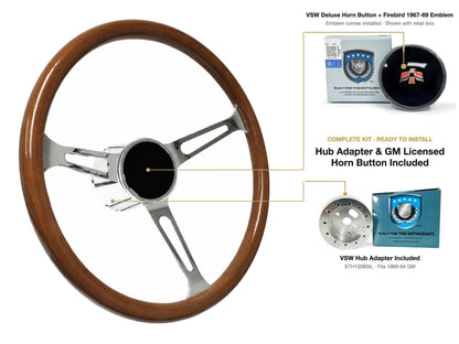 ST3579 steering wheel kit - Deluxe horn button, Firebird 1967-69 emblem