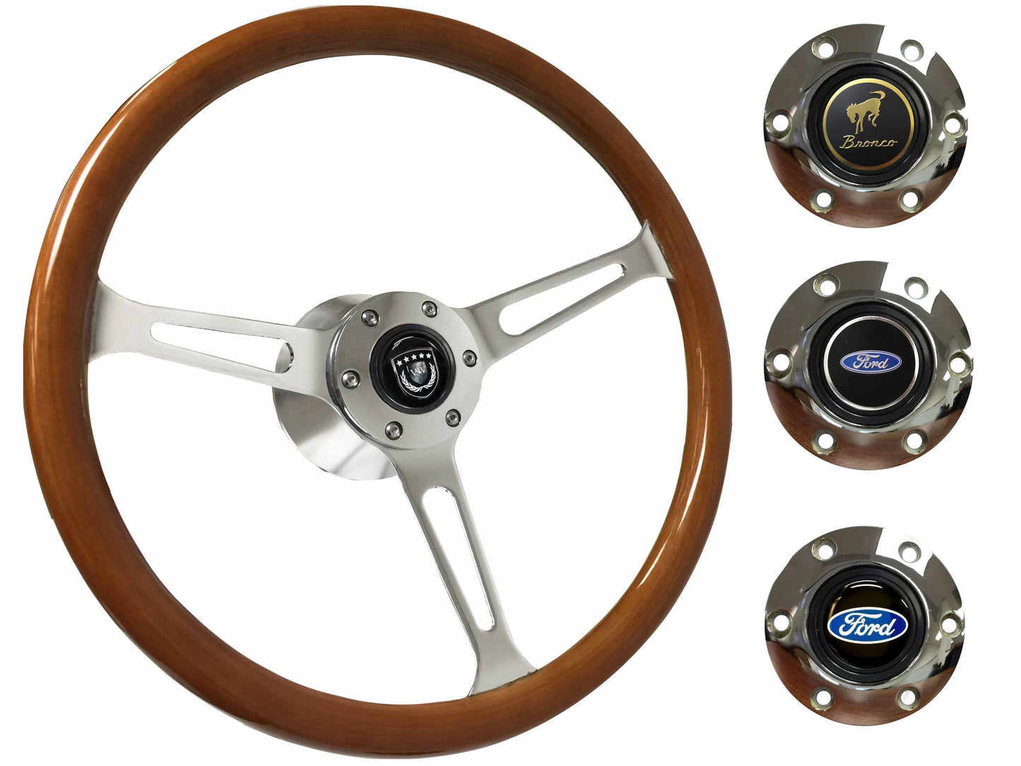 1975-77 Ford Bronco Steering Wheel Kit | Classic Wood | ST3579
