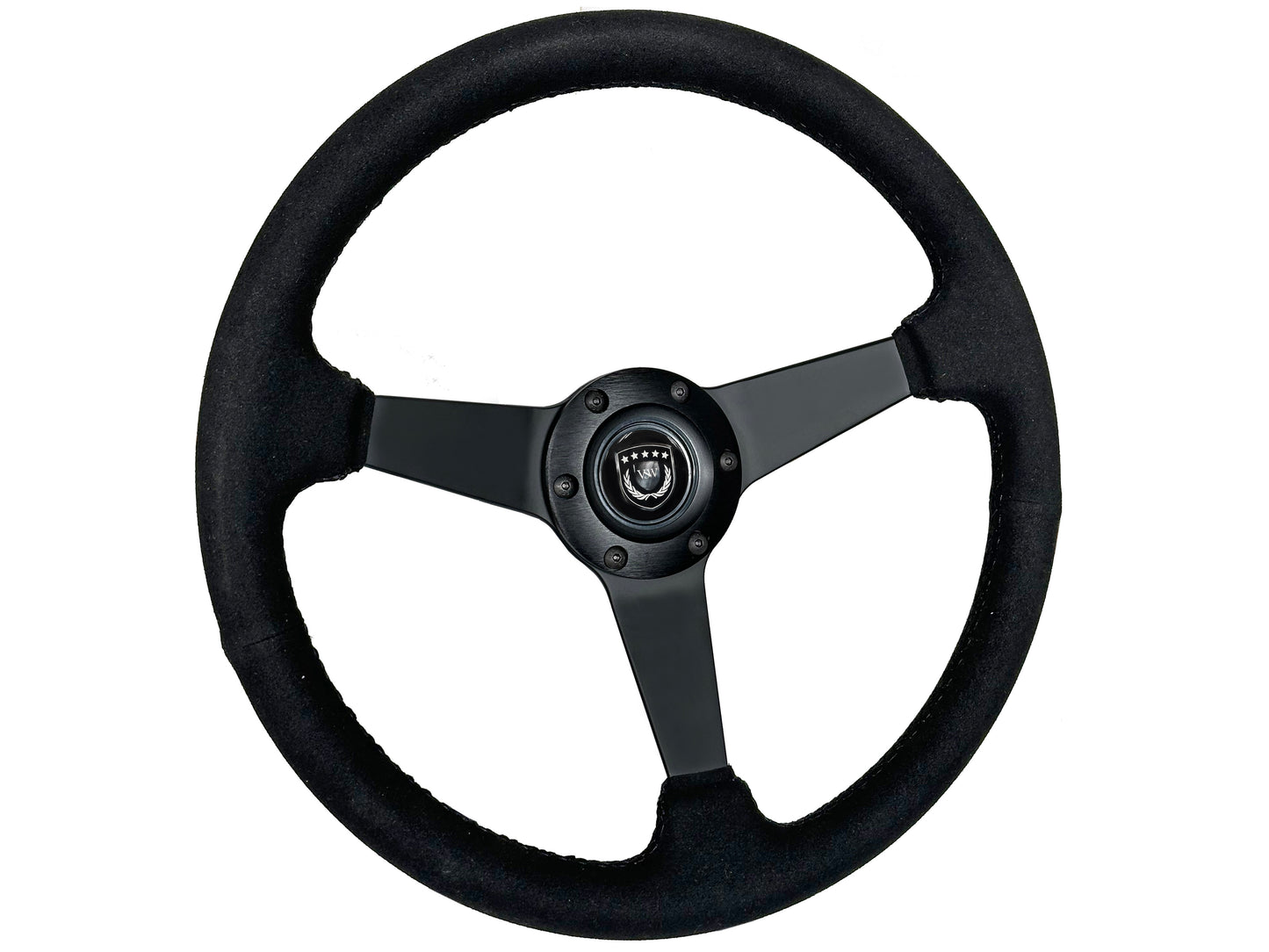 VSW S6 Steering Wheel | Ultralux Suede Black Solid Spoke | ST3582BLK