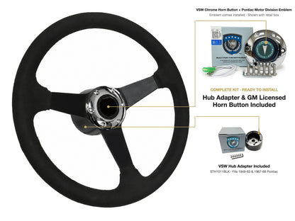 ST3582BLK steering wheel kit - Chrome horn button, Pontiac Motor Division emblem