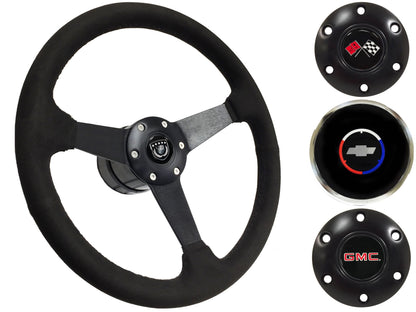 1974-94 Chevy Truck, GMC Steering Wheel Kit | Black Ultralux Suede | ST3582BLK