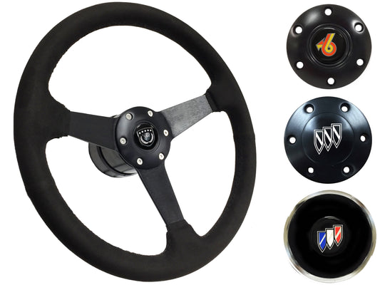 1967-68 Buick Steering Wheel Kit | Black Ultralux Suede | ST3582BLK