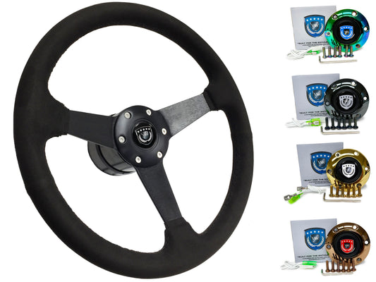 1990+ Nissan 200SX Steering Wheel Kit | Black Ultralux Suede | ST3582BLK