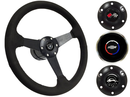 1969-85 Impala Steering Wheel Kit | Black Ultralux Suede | ST3582BLK