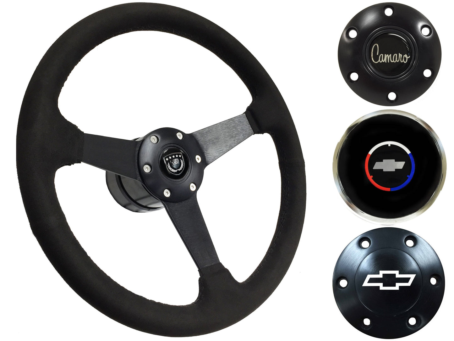 1969-89 Camaro Steering Wheel Kit | Black Ultralux Suede | ST3582BLK