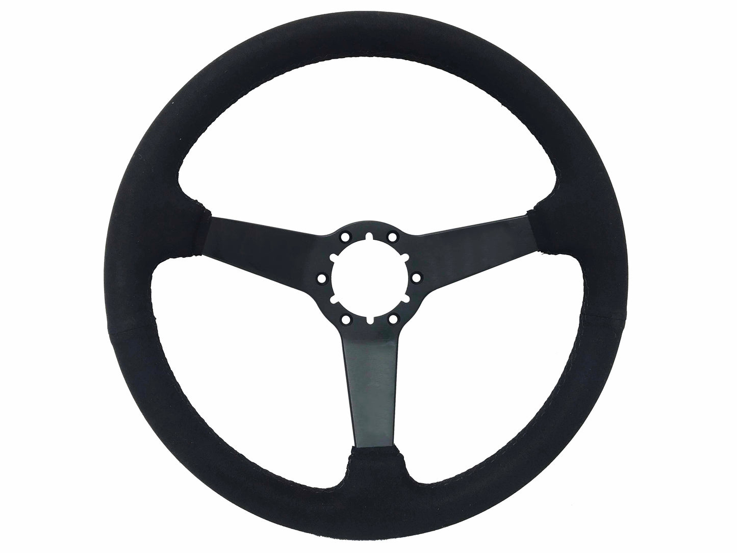 VSW S6 Steering Wheel | Ultralux Suede Black Solid Spoke | ST3582BLK