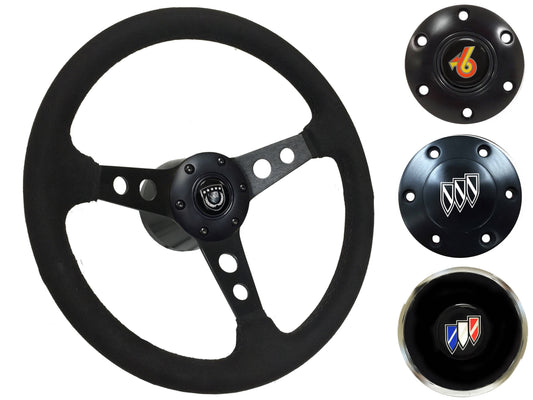 1969-89 Buick Steering Wheel Kit | Black Ultralux Suede | ST3583BLK