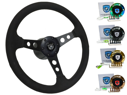 1990+ Nissan 200SX Steering Wheel Kit | Black Ultralux Suede | ST3583BLK