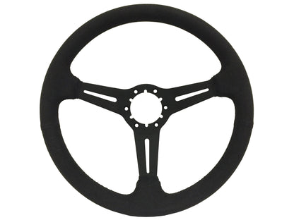 VSW S6 Steering Wheel | Ultralux Suede, Black Slotted | ST3584BLK