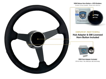ST3584BLK steering wheel kit - Deluxe horn button, GTO emblem