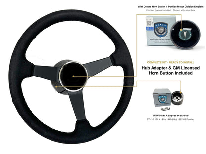 ST3584BLK steering wheel kit - Deluxe horn button, Pontiac Motor Division emblem