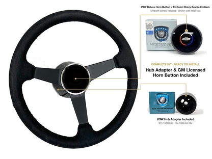 ST3584BLK steering wheel kit - Deluxe horn button, Tri-Color Chevy Bowtie emblem