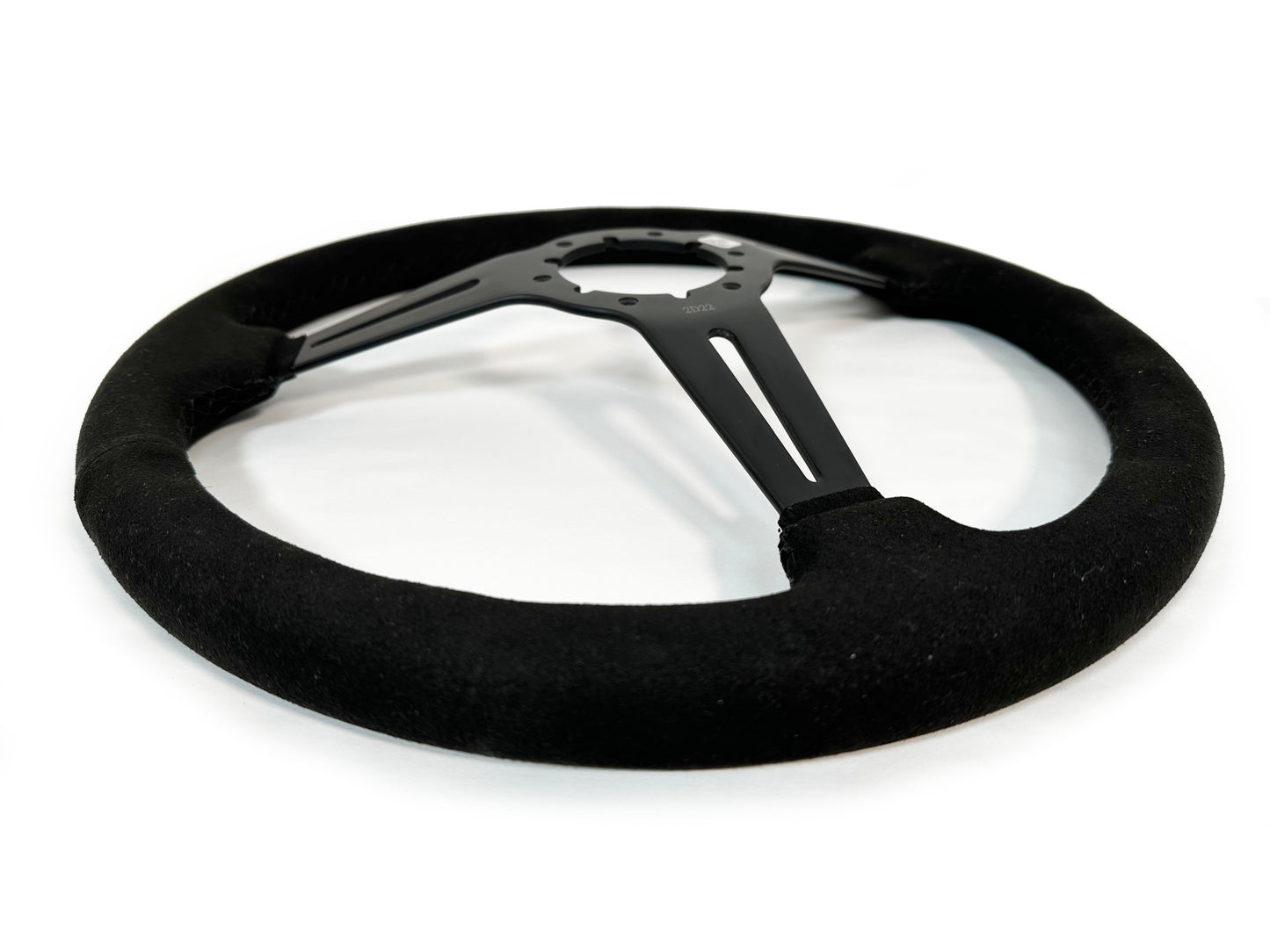 VSW S6 Steering Wheel | Ultralux Suede, Black Slotted | ST3584BLK