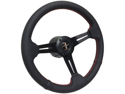 1968-78 Ford Fairlane Steering Wheel Kit | Perforated Black Leather | ST3586RED