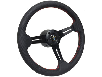 1965-69 Ford Ranchero Steering Wheel Kit | Perforated Black Leather | ST3586RED