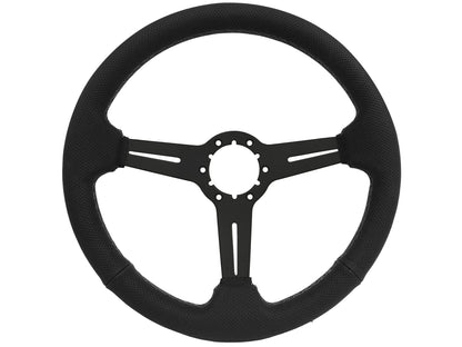 1969-89 Buick Telescopic Steering Wheel Kit | Perforated Black Leather | ST3586BLK