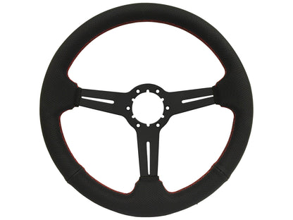 1965-69 Ford Ranchero Steering Wheel Kit | Perforated Black Leather | ST3586RED