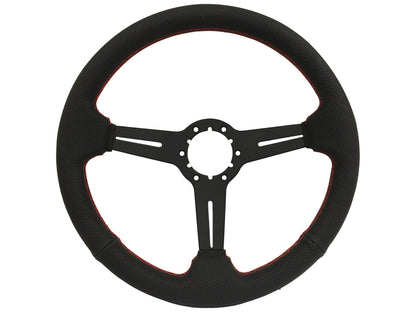 1967-68 El Camino Steering Wheel Kit | Perforated Black Leather | ST3586RED