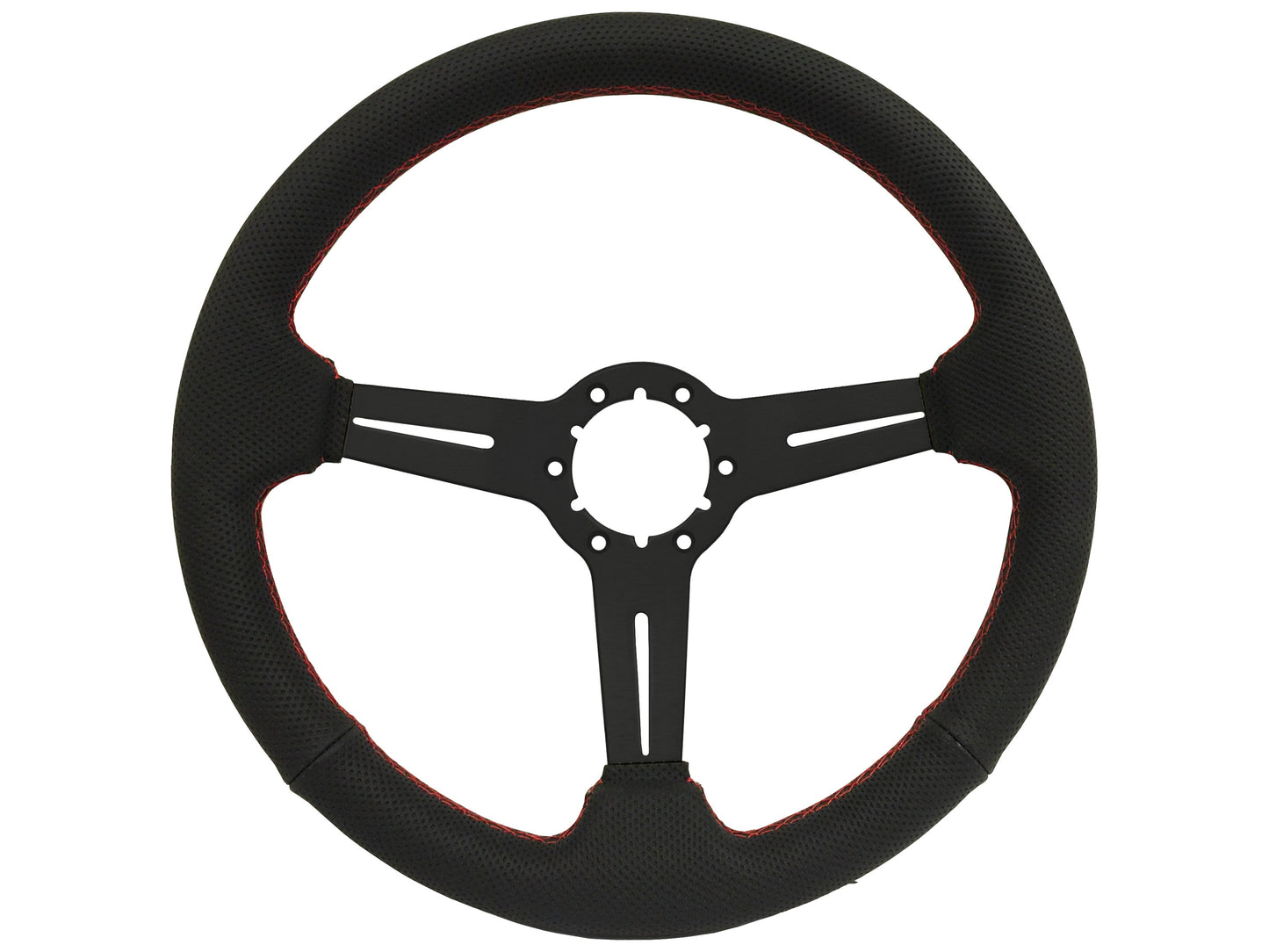 1969-89 Buick Steering Wheel Kit | Perforated Black Leather | ST3586RED