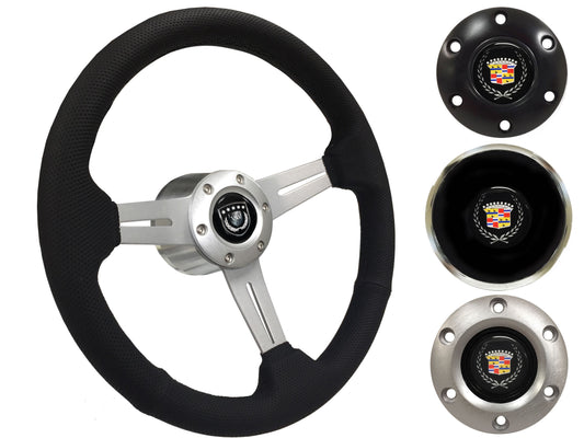 1969-89 Cadillac Steering Wheel Kit | Perforated Leather | ST3587BLK-BLK