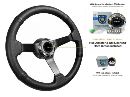 ST3602BLK steering wheel kit - Chrome horn button, GTO emblem