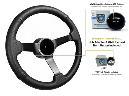 ST3602BLK steering wheel kit - Deluxe horn button, GTO emblem