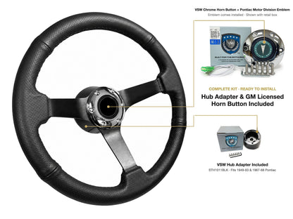 ST3602BLK steering wheel kit - Chrome horn button, Pontiac Motor Division emblem